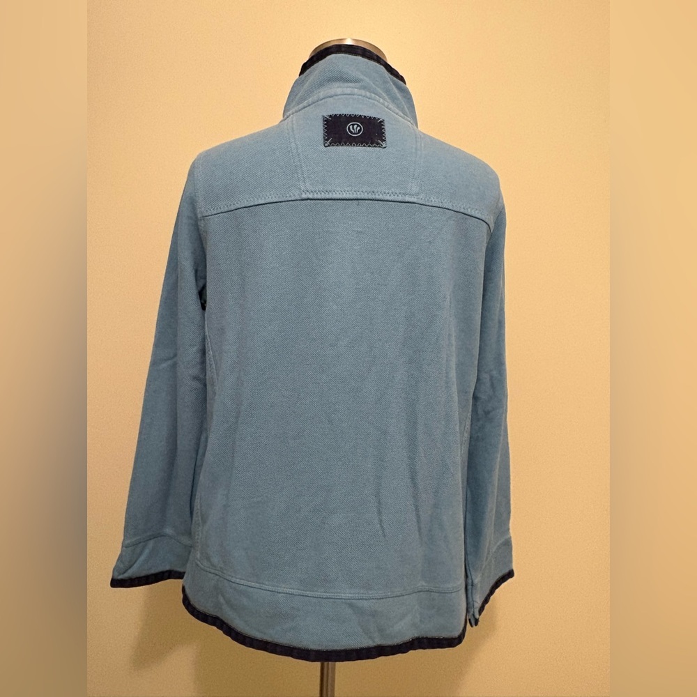 NWOT - Fat Face, The Iconic Airlie, Blue Green Quarter Zip Pullover,  Size 14 - Picture 6 of 8